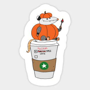 Possum Spice Latte Sticker